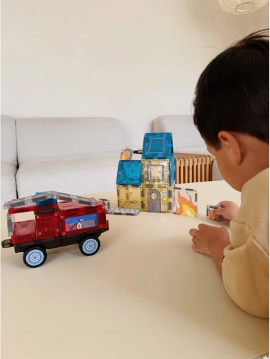 Cleverclixx magnetisk byggesæt Fire Rescue pack intense (39 dele)