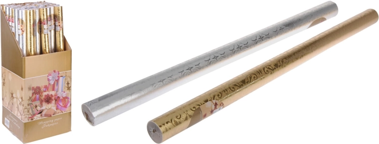 Gaveindpakningspapir 0,76 × 5 m – mix af dekorer