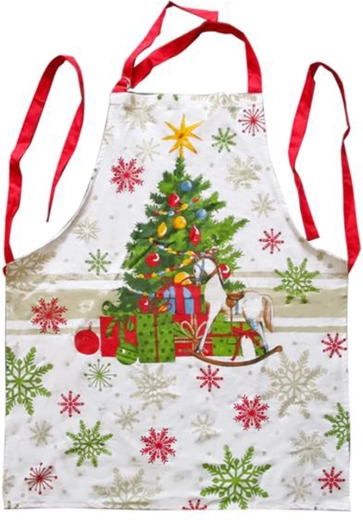 Julekøkkenforklæde TORO i bomuld 65 × 80 cm