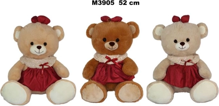 Bamse i kjole 52 cm - 1 stk.