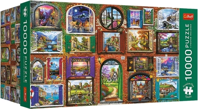 Trefl puslespil 10.000 brikker Windows of the Seasons