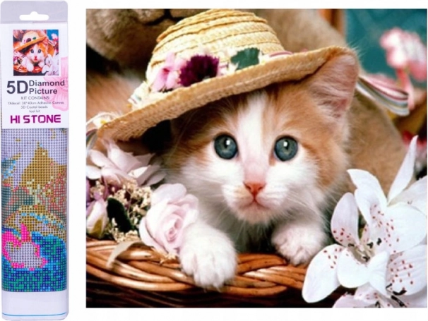 Diamantmosaik - Kat i hat