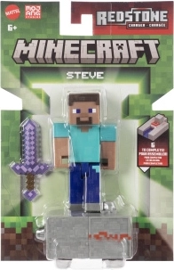 Minecraft-figur Steve med tilbehør, 8 cm