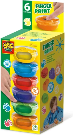 SES Creative fingerfarver i små bægre
