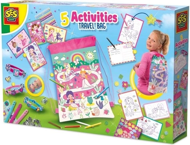 SES kreativ rejsetaske med 5 aktiviteter