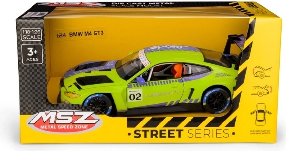 MSZ BMW M4 GT3 i målestok 1:24 grøn