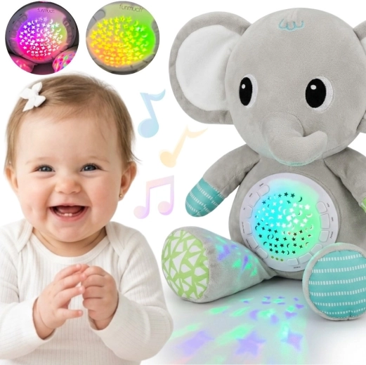 Woopie Baby plyselefant med projektor og beroligende lyde