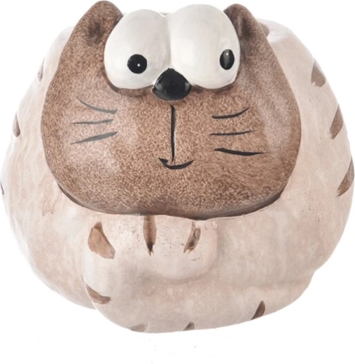 Keramisk kat – beige dekoration
