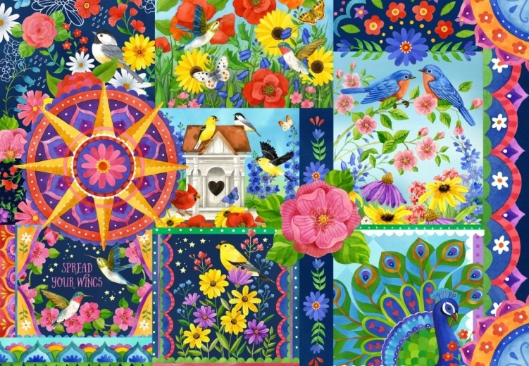 Puslespil Forårets farver 1000 brikker BLUEBIRD