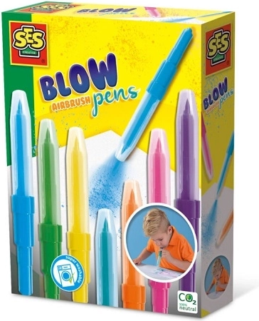 SES Creative pustetusmarker, kreativt sæt med 7 farver - 1 stk.