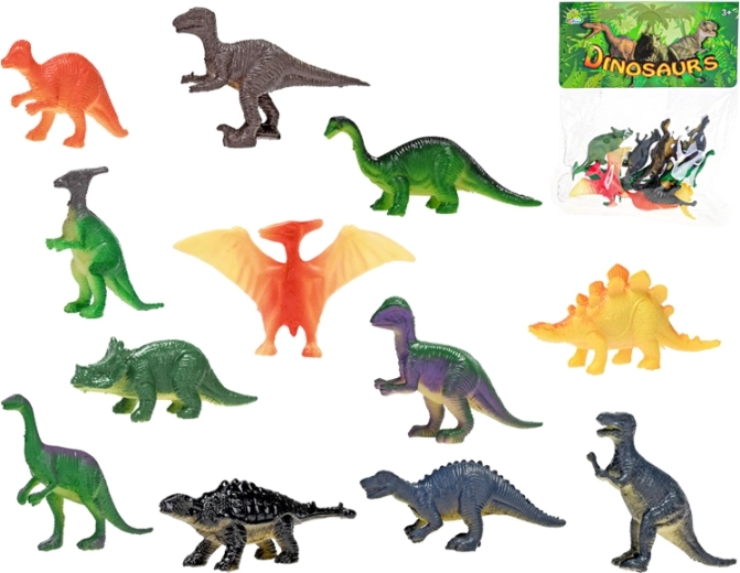Sæt med plastdinosaurer 12 stk. (4–8 cm)