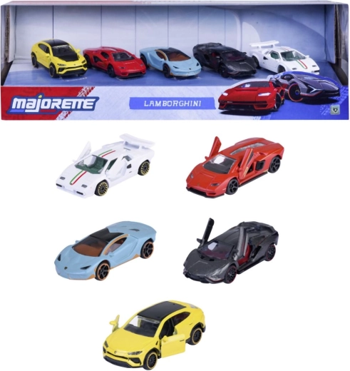 Gavesæt med sportsvogne Lamborghini Majorette – 5 stk.