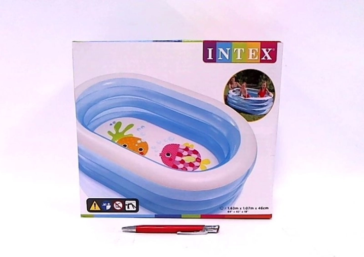 Bestway oval oppustelig børnepool med havmotiv 163 × 107 × 46 cm