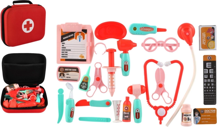 Lægesæt til børn i kuffert