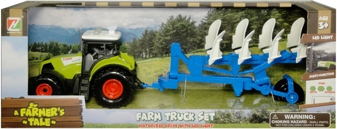Traktor med trailer med lys og lyd