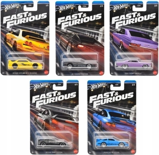 Hot Wheels Fast & Furious – samlerbiler 1:64, mix af modeller