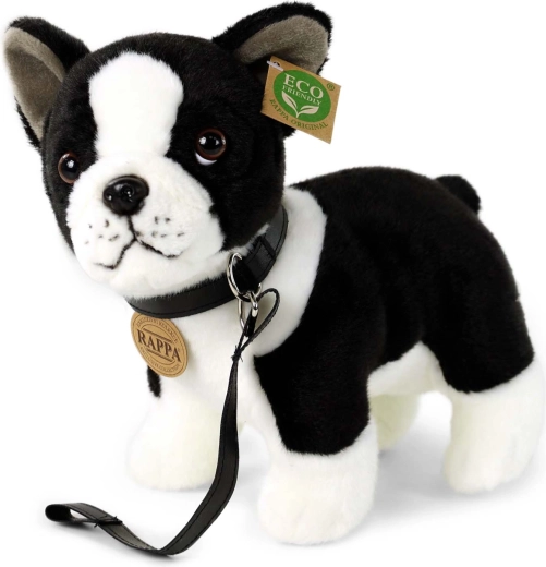 Plysset fransk bulldog med snor 23 cm