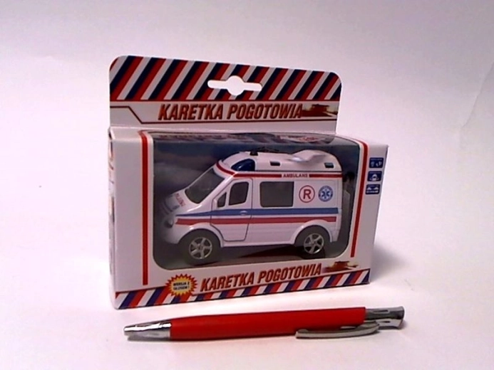 Ambulancevogn 11 cm med lyd og lys