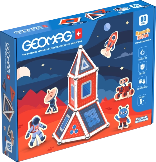Geomag stories mars magnetisk byggesæt 80 dele