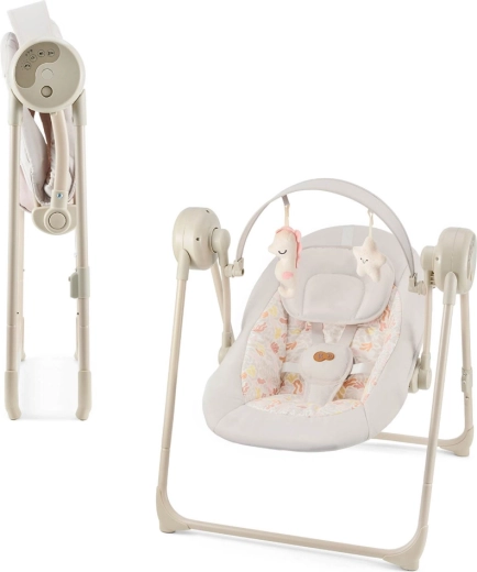 Kinderkraft Swingee beige elektrisk babygynge