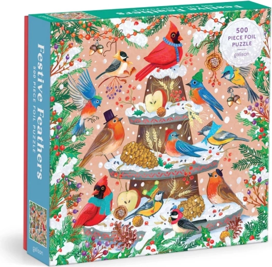 Galison foliepuzzle Vinterfugle 500 brikker