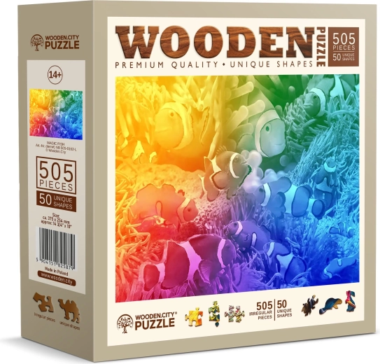 Træpuslespil WOODEN CITY Tropiske fisk, 505 brikker