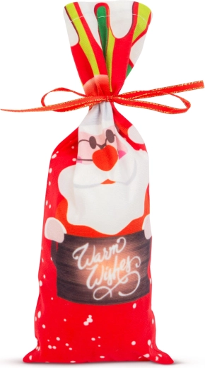 Juleflaskeholder med bånd og Sankt Nikolaus
