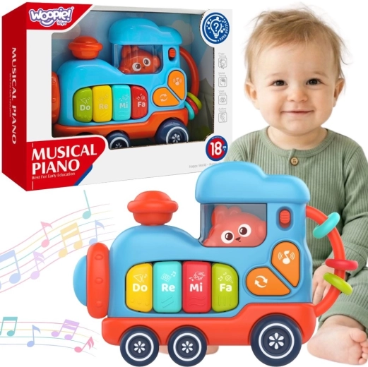 Woopie Baby interaktivt musikalsk klaver – lokomotiv