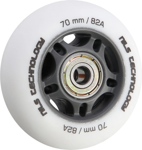 Matte hjul NILS Extreme PU 70 mm 82A med ABEC 9-lejer, hvid, 4 stk.