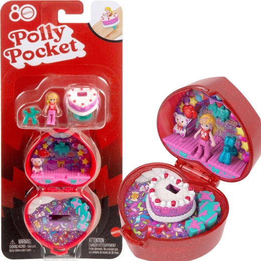 Polly Pocket jubilæumshjertekompakt til Mattels 80-års jubilæum