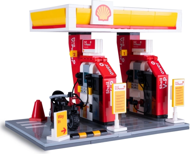 CaDA byggesæt Shell-tankstation i målestok 1:30