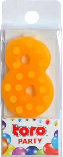 Kagelys tal 8 med spyd 4,5 cm TORO