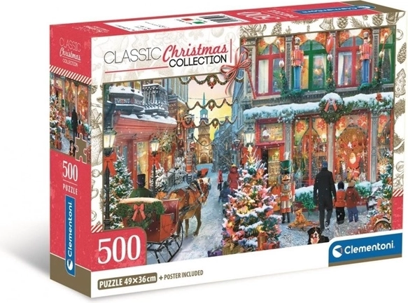 Clementoni puslespil 500 brikker compact Joy of Christmas