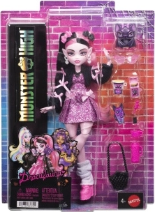 Monster High-dukke Draculaura med tilbehør og kæledyr