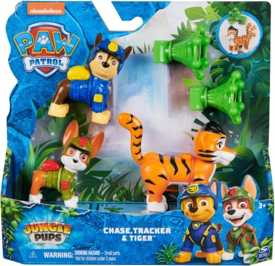 Figurer fra Paw Patrol: Jungle Patrol, Chase og Tracker