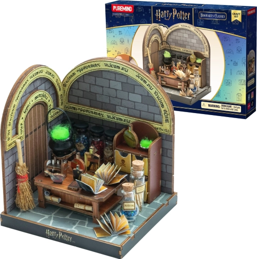 Puremind Harry Potter samlesæt i træ – 3D-model (DIY diorama) – eliksir-klasselokalet