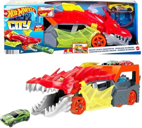 Hot Wheels City transport med drage-affyrer
