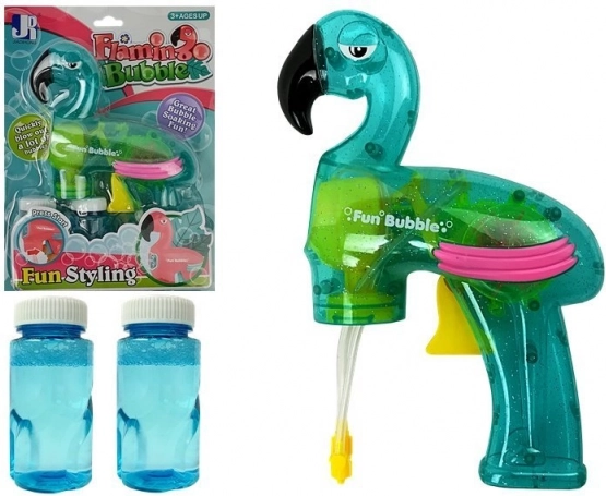 Boblepistol flamingo blå