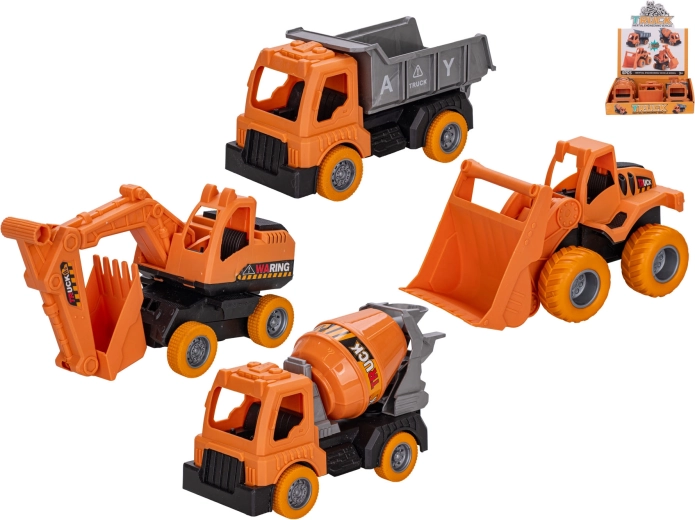 Byggearbejdskøretøj med friktionsmotor 16 cm