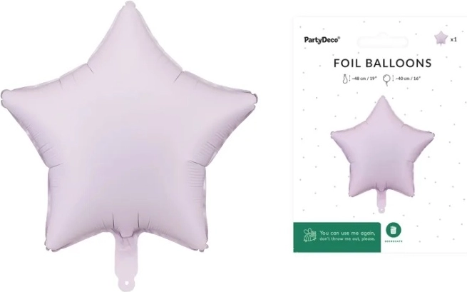 Folieballon stjerne lilla 48 cm