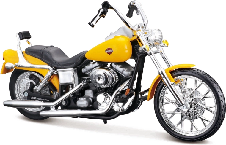 Maisto Harley-Davidson 2001 FXDWG Dyna Wide Glide 1:18 gul