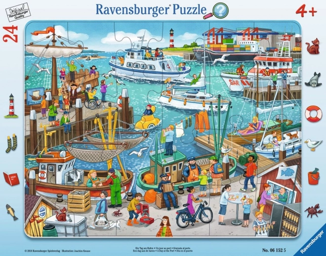 Ravensburger puslespil Dag i havnen 24 brikker