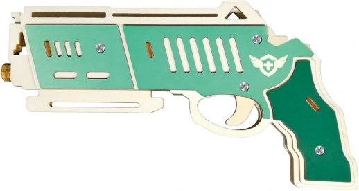 Woodcraft træ 3D puslespil våben til elastikker Falcon