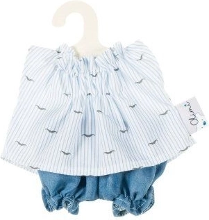 Dukkesæt med moustachemotiv 21 cm