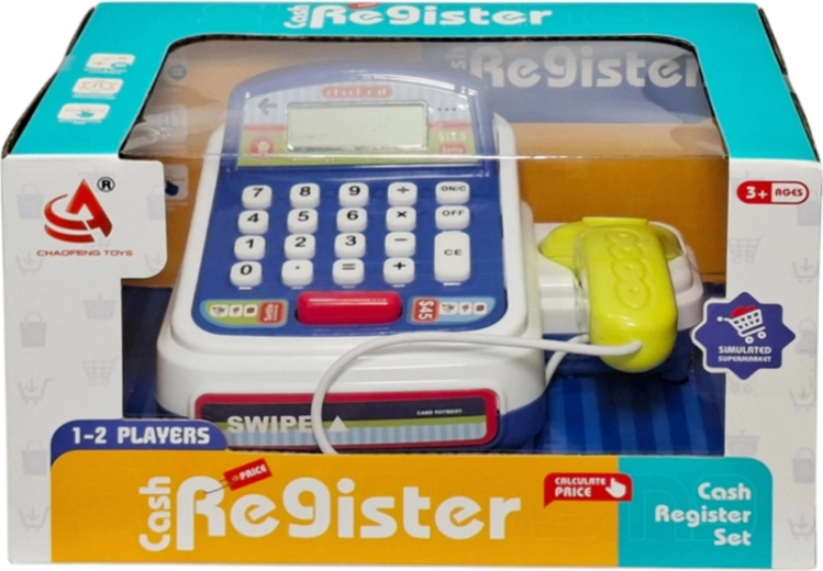 Børnekasseapparat med lommeregner og scanner