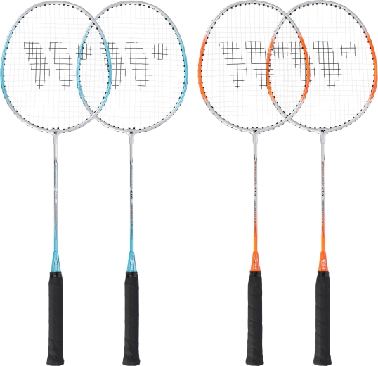 Sæt badmintonketchere Wish Steeltec til fritidsspil (4 ketchere, 3 fjerbolde, etui)