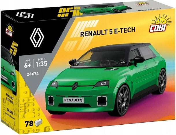 Cobi Renault 5 E‑Tech Electric grøn byggesætsmodel