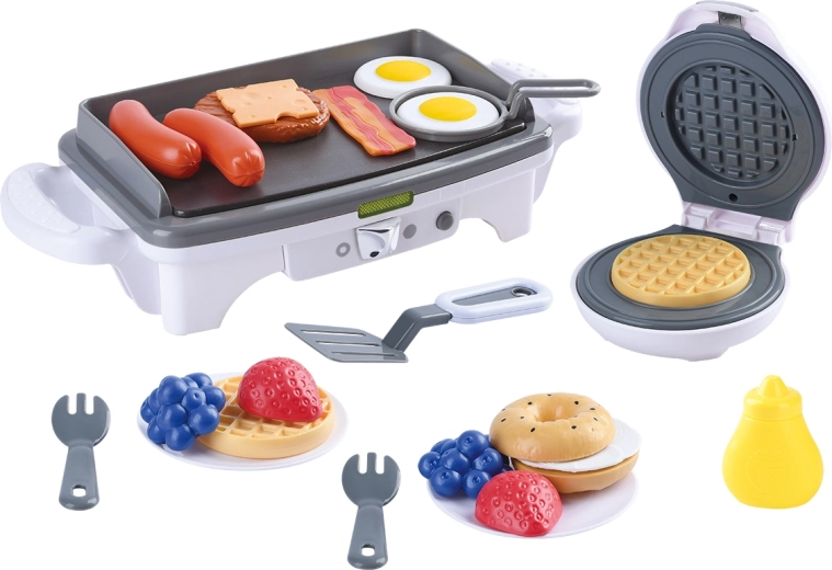 Playgo køkkensæt vaffeljern og grill med effekter - 1 stk.