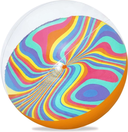 Oppustelig strandbold 46 cm BESTWAY – regnbuemønster