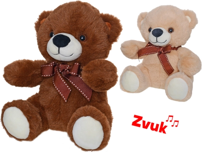 Plysset bamse med lyde 20 cm